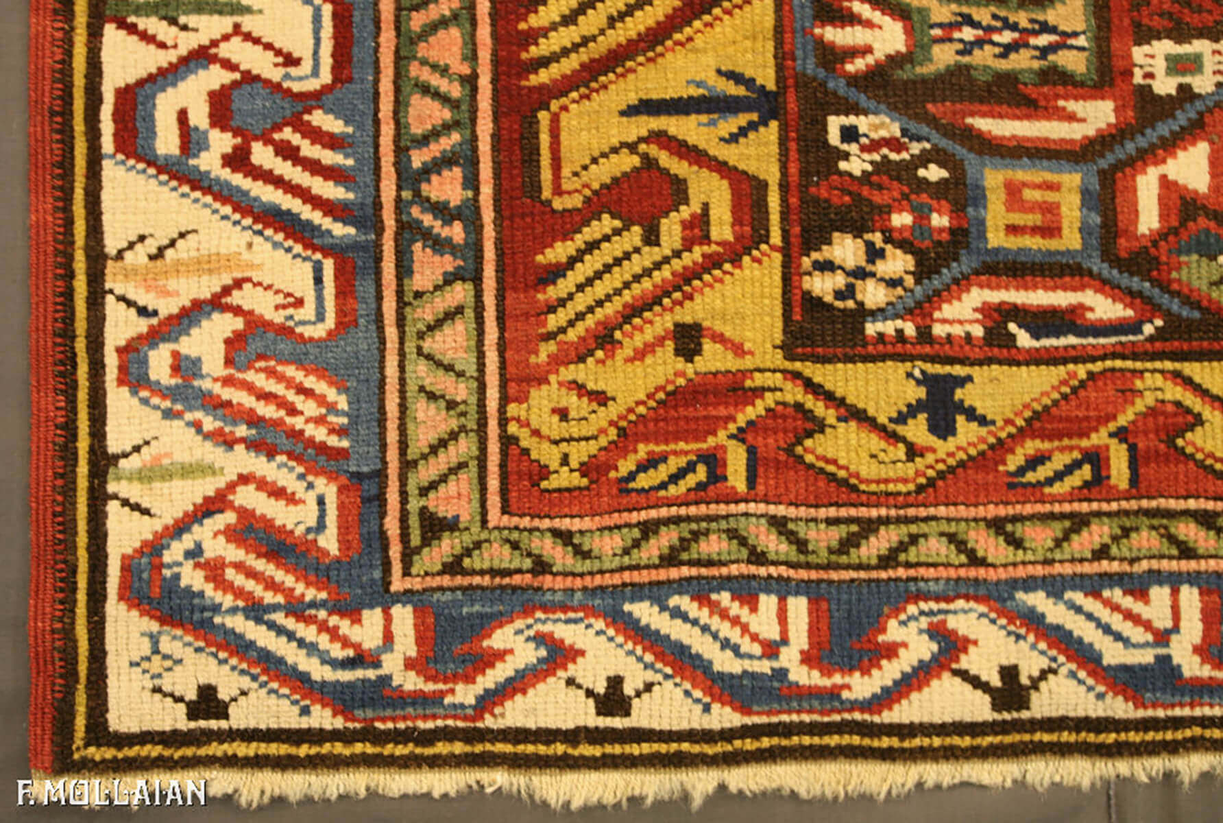 Antique Azerbaijani Seychour (Zeikhur) Rug n°:17994973